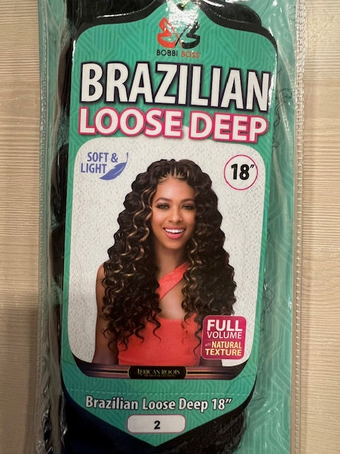 Bobbi Boss Brazilian Loose Deep Crochet Hair 18
