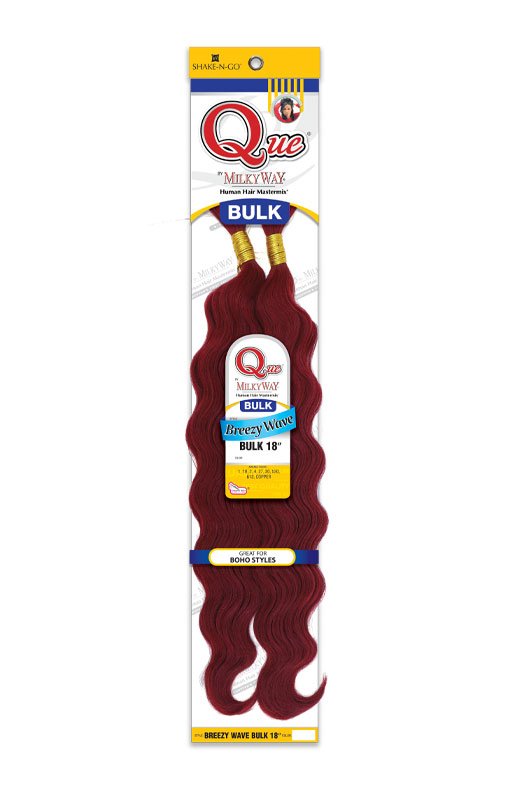 Que Milky Way Breezy Wave Bulk 18 INCH - Human Hair Mastermix