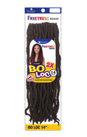 5 Packs Special Deal for Freetress Braids 2X BO LOC 14" Synthetic Crochet Braid