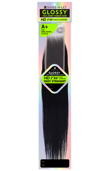 GLOSSY HD 2X6 YAKY STRAIGHT CLOSURE BY SHAKE N GO