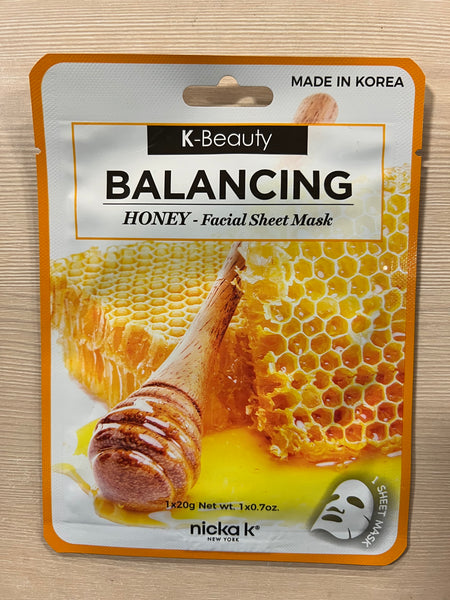 K-Beauty Balancing Honey Facial Sheet Mask
