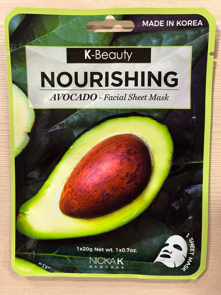 K-Beauty Nourishing Avocado Facial Sheet Mask