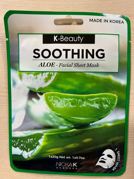 K-Beauty Soothing Aloe Facial Sheet Mask