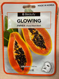 K-Beauty Glowing Papaya Facial Sheet Mask