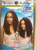 Janet Collection Brazilian Bundle 100% Natural Virgin Human Hair Wet & Wavy Weave - INDI REMY RIPPLE DEEP WVG 7PCS (CLEARANCE)