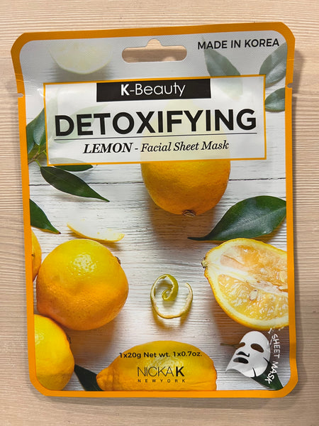 K-Beauty Detoxifying Lemon Facial Sheet Mask