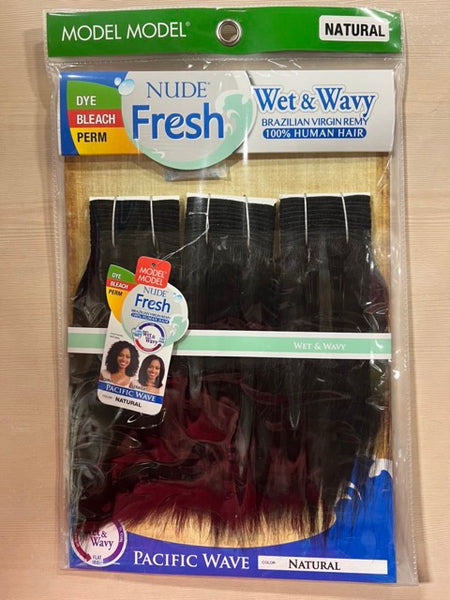 MODEL MODEL NUDE FRESH WET N WAVY WEAVE HAIR PACIFIC WAVE