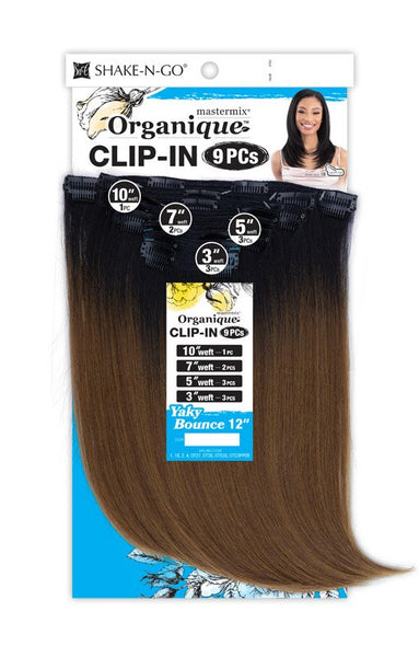 Organique 9pcs Clip-In - Yaky Bounce 12" by Shake N Go