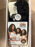 SENSATIONNEL BARE & NATURAL 100% Unprocessed Brazilian Virgin Remy 4x4 Swiss Lace Front Wig DEEP CURLY