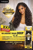 ZURY FEATHER (MIRACLE KNOT) 100% HUMAN HAIR CROCHET BRAID DEEP WAVE