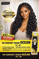 ZURY FEATHER (MIRACLE KNOT) 100% HUMAN HAIR CROCHET BRAID OCEAN