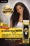 ZURY FEATHER (MIRACLE KNOT) 100% HUMAN HAIR CROCHET BRAID WATER WAVE