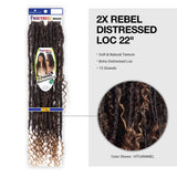 FreeTress Crochet Braids 2X Rebel Distressed Loc 22"