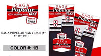 POPULAR YAKY 4PCS 8"10" (1B Off Black) - SAGA 100% Human Hair Yaky Weave