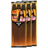 [3 PACKS DEAL] Royal Zury Synthetic 3X Value Pack Pre-Stretched 22" Crochet Braid YAKY BRAID 3X