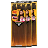 [3 PACKS DEAL] Royal Zury Synthetic 3X Value Pack Pre-Stretched 22" Crochet Braid YAKY BRAID 3X