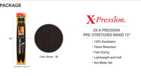 2X X-PRESSION PRE-STRETCHED BRAID 72″