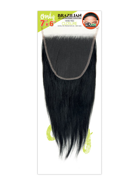 ZURY ONLY BRAZILIAN 7X6 HD LACE CLOSURE STRAIGHT