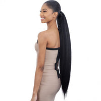 SHAKE-N-GO SYNTHETIC ORGANIQUE PONY PRO PONYTAIL - NATURAL YAKY 32"
