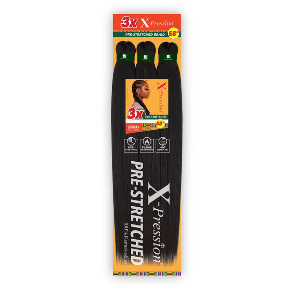 3X X-PRESSION PRE-STRETCHED BRAID 58″